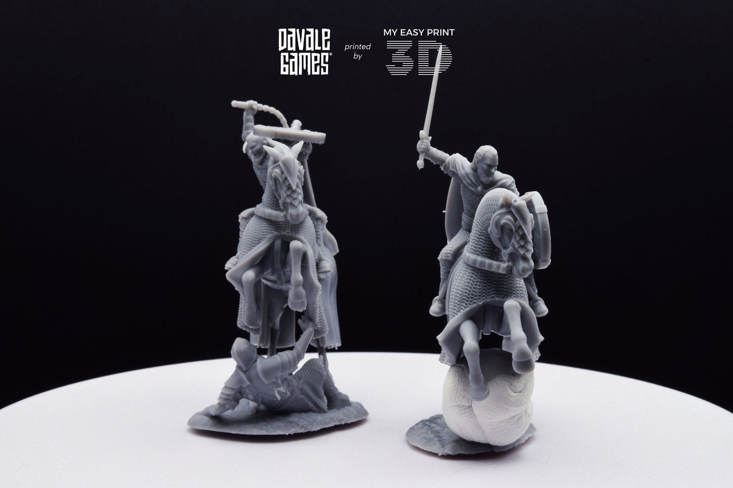 West Humans Hammer Sons Cavalry - Extra Poses - Mounted - Davale Games - 3D Printed with high quality resin for LOTR/D&D games