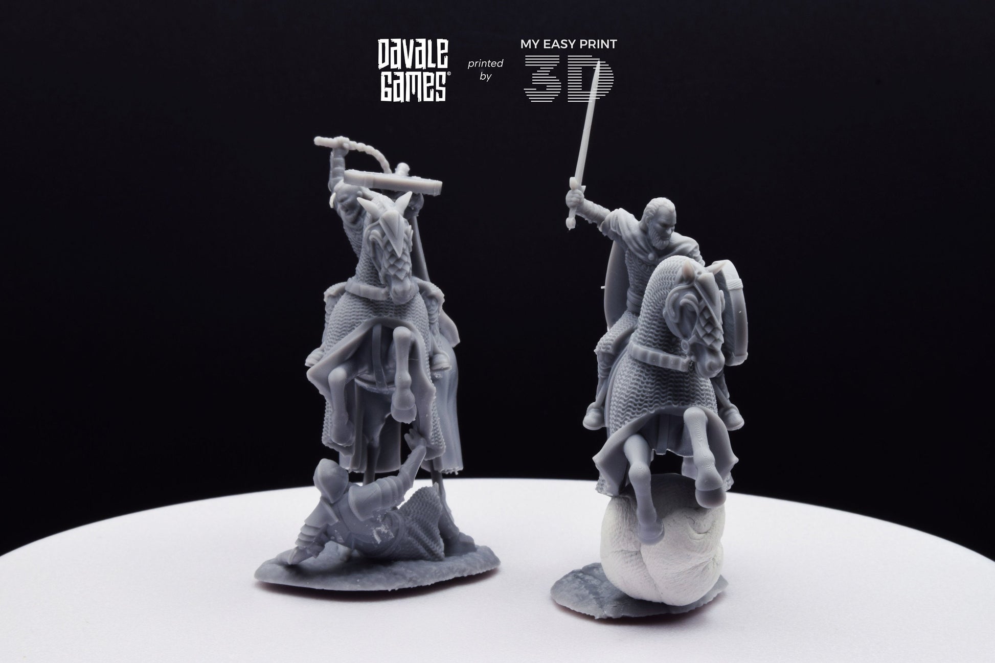 West Humans Hammer Sons Cavalry - Extra Poses - Mounted - Davale Games - 3D Printed with high quality resin for LOTR/D&D games