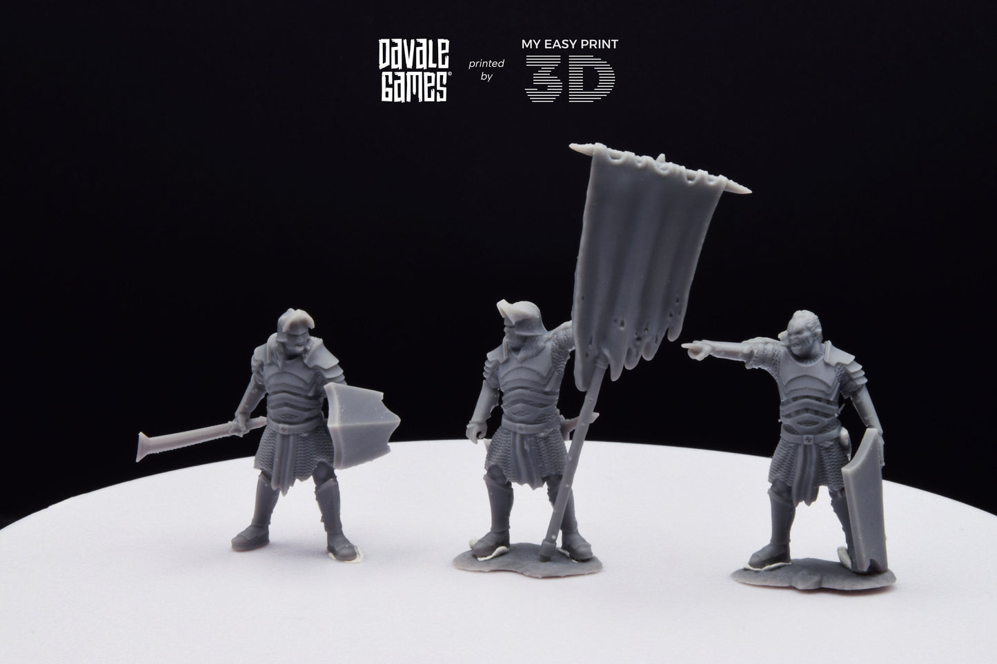 Blood-Handed Command Group - Davale Games - 3D Printed with high quality resin for LOTR/D&D games