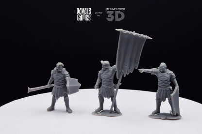 Blood-Handed Command Group - Davale Games - 3D Printed with high quality resin for LOTR/D&D games