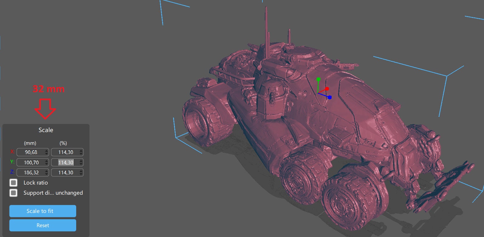 Gears Of War COG APC Ot Miniature - TheSTLSmith - 3D Printed with high quality resin for Skirmish/D&D games
