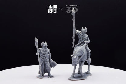 Dragon Army Dragon Mage - Foot and Mounted - Davale Games - 3D Printed with high quality resin for LOTR/D&D games
