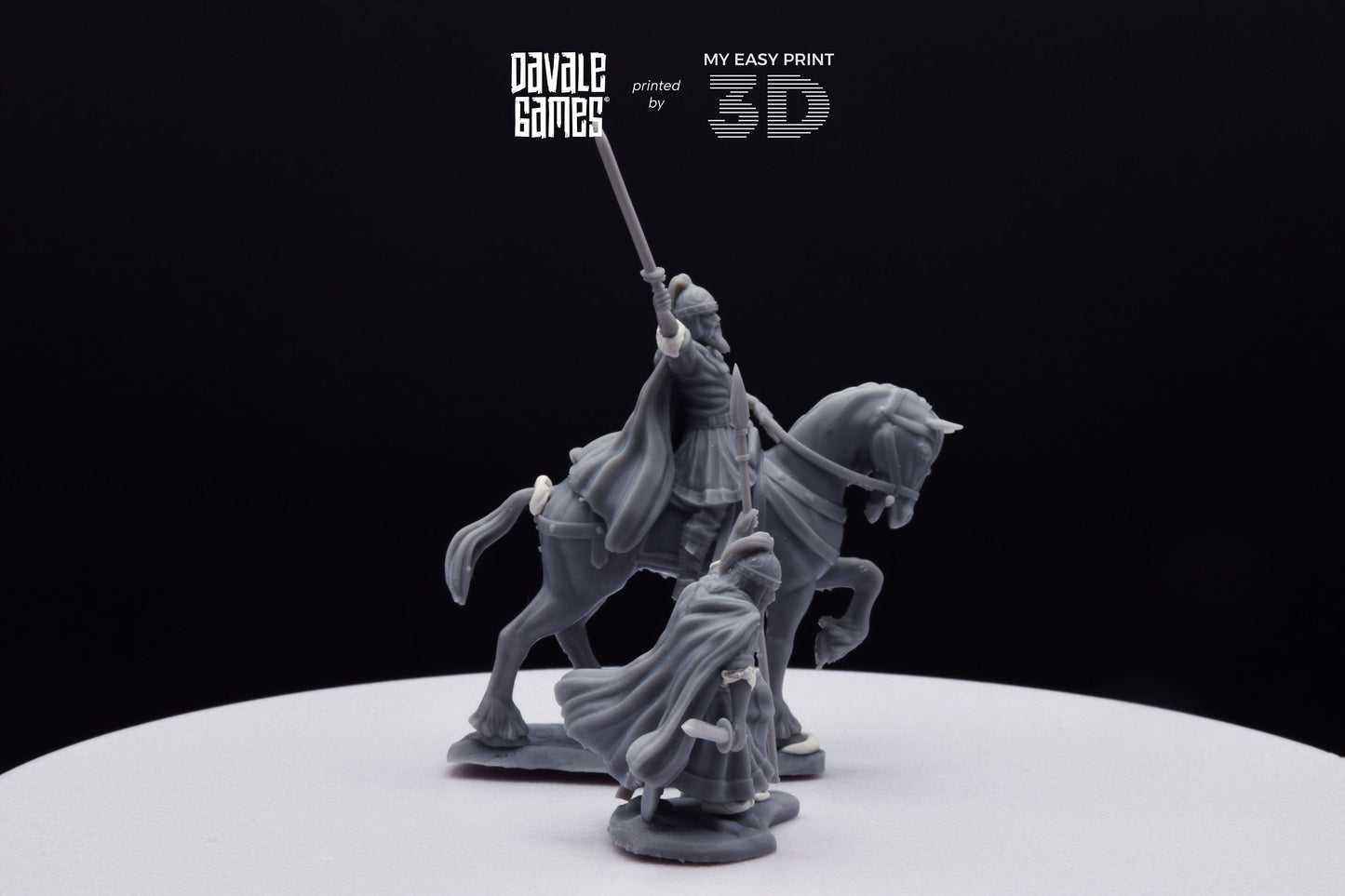 Visigoths King - Foot and Mounted - Davale Games - Historical games - 3D Printed with high quality resin