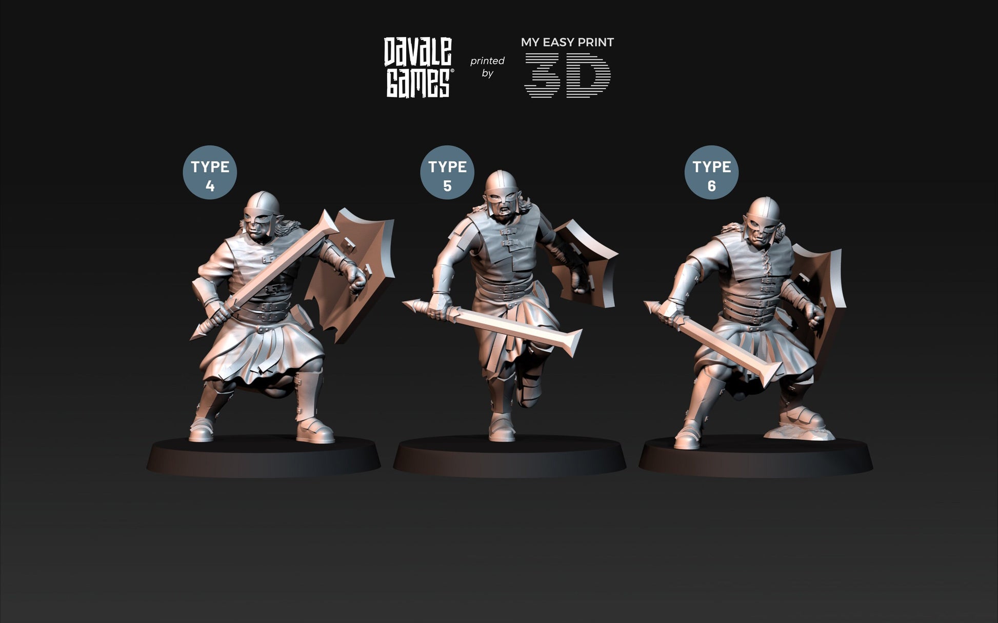 Outrider Blood Handed Orc - Davale Games - 3D Printed with high quality resin for LOTR/D&D games