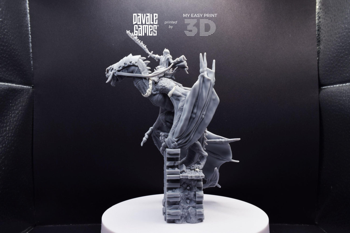 Wyvern with Dark Mage [Ver. 2] - Davale Games - 3D Printed with high quality resin for LOTR/D&D games