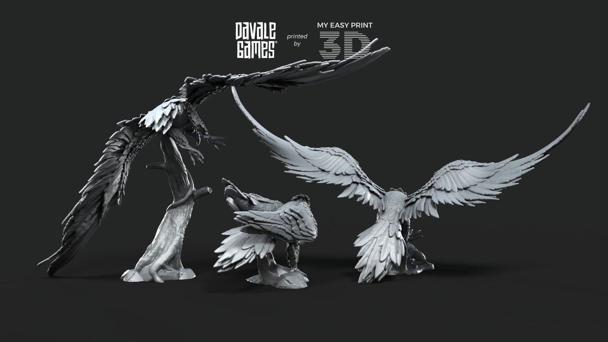 Eagles - Davale Games - 3D Printed with high quality resin for LOTR/D&D games