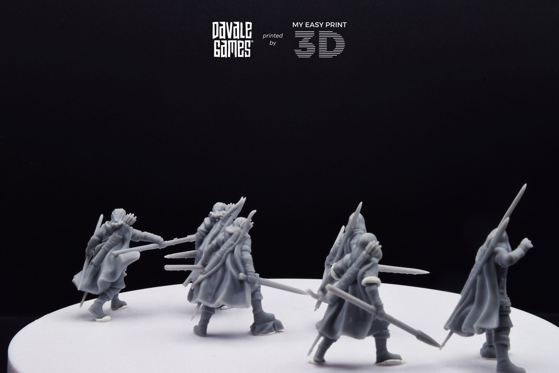 Human North Riders on Foot - Davale Games - 3D Printed with high quality resin for LOTR/D&D games