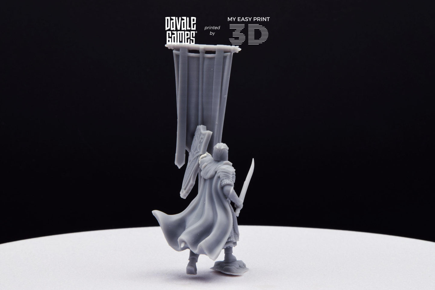 Armoured Wood Elf on Foot Banner 1 - Davale Games - 3D Printed with high quality resin for LOTR/D&D games