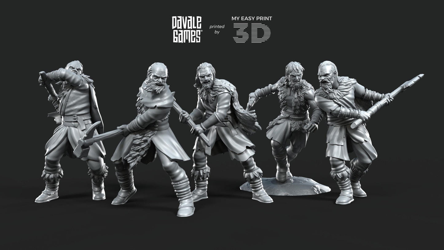 Fellmount Reavers with Two-Handed Weapon - Davale Games - 3D Printed with high quality resin for LOTR/D&D games