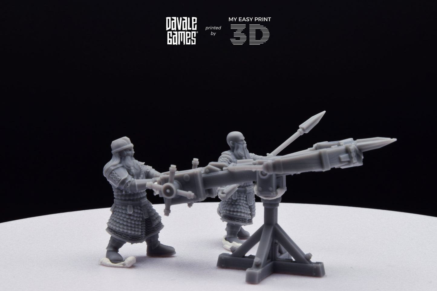 Dwarf Ballista - Davale Games - 3D Printed with high quality resin for LOTR/D&D games