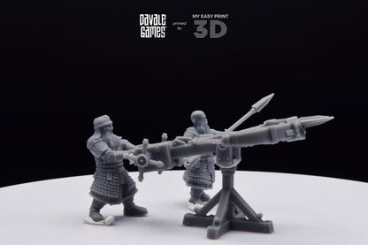 Dwarf Ballista - Davale Games - 3D Printed with high quality resin for LOTR/D&D games