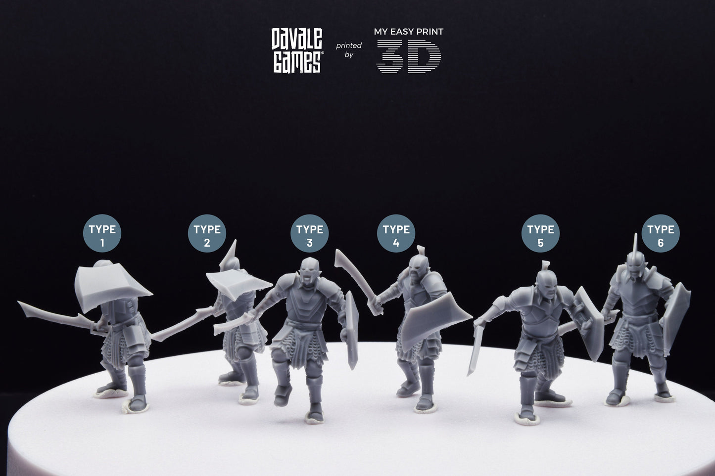 Super Orc Swordsman - Davale Games - 3D Printed with high quality resin for LOTR/D&D games