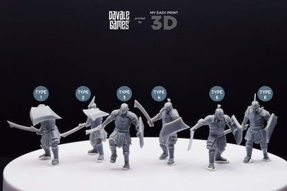 Super Orc Swordsman - Davale Games - 3D Printed with high quality resin for LOTR/D&D games