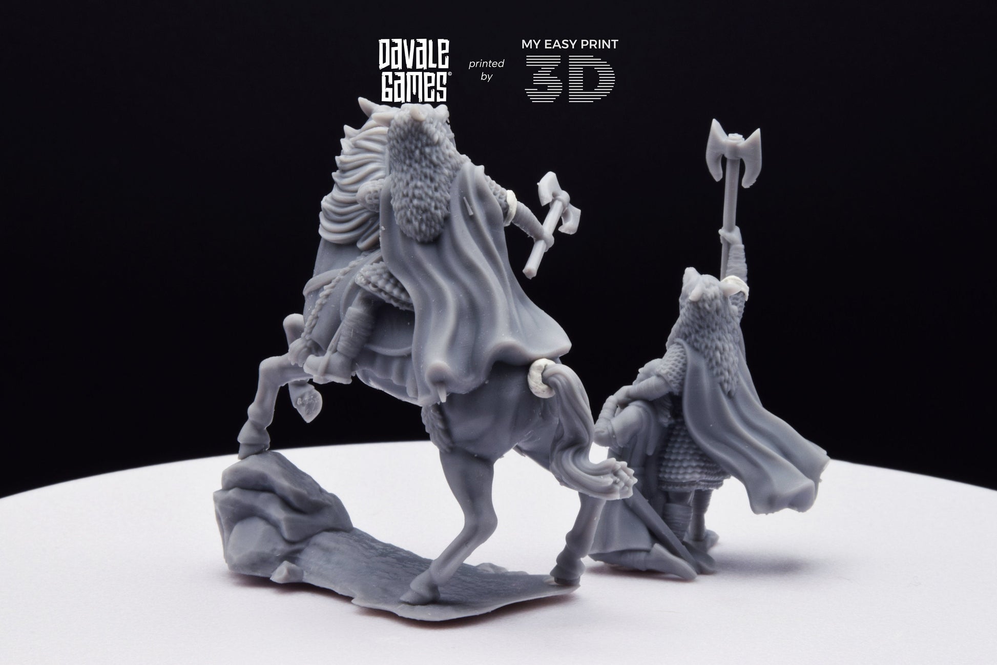 Lord Mountain The Wolf - Foot and Mounted - Davale Games - 3D Printed with high quality resin for LOTR/D&D games