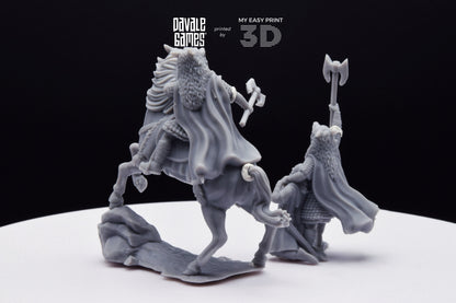 Lord Mountain The Wolf - Foot and Mounted - Davale Games - 3D Printed with high quality resin for LOTR/D&D games
