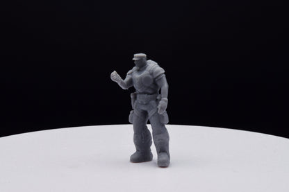 Gears Of War Victor Hoffman - TheSTLSmith - 3D Printed with high quality resin for Skirmish/D&D games
