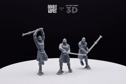 Blood-Handed Bersekers - Davale Games - 3D Printed with high quality resin for LOTR/D&D games