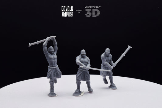 Blood-Handed Bersekers - Davale Games - 3D Printed with high quality resin for LOTR/D&D games
