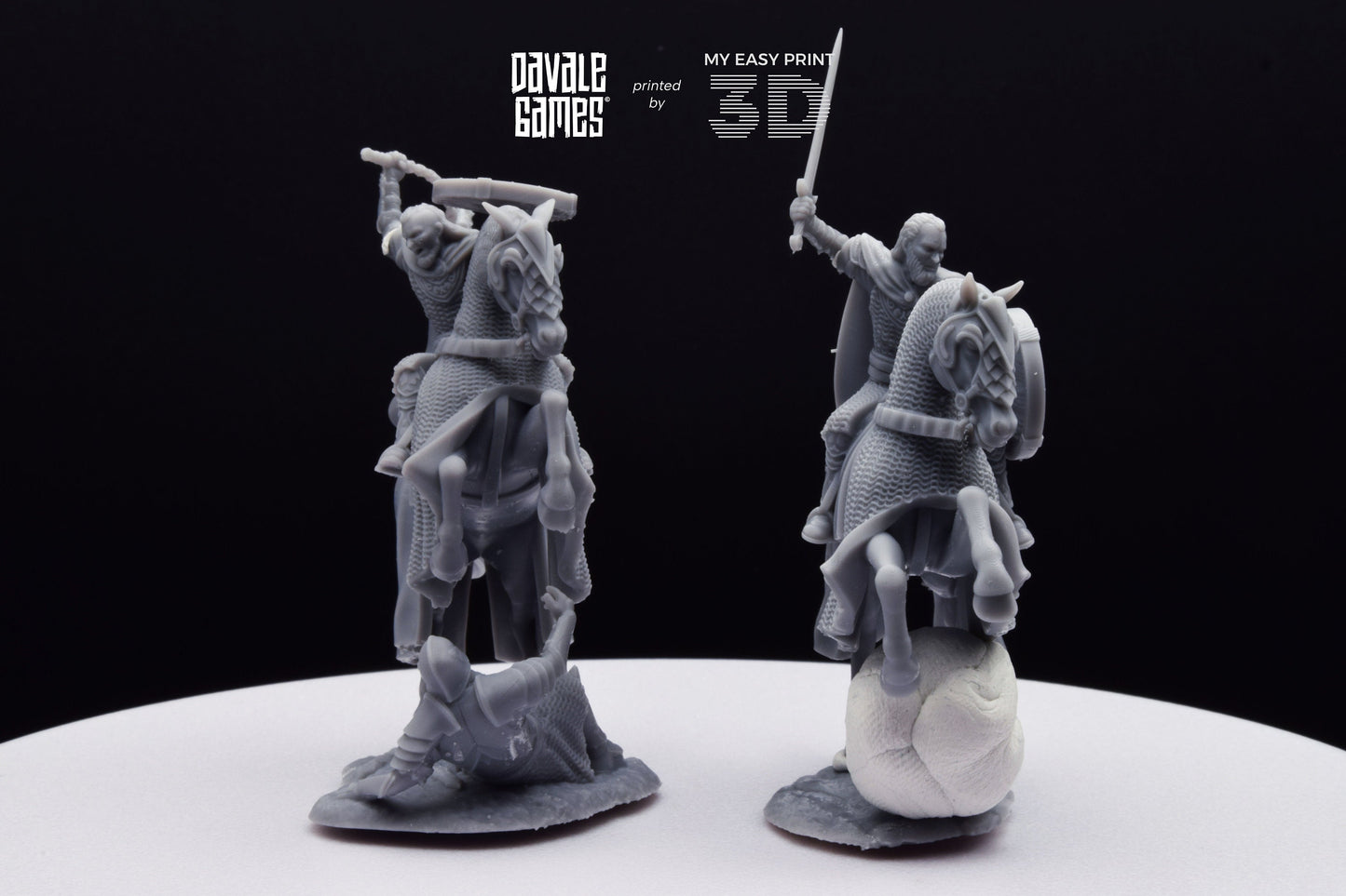 West Humans Hammer Sons Cavalry - Extra Poses - Mounted - Davale Games - 3D Printed with high quality resin for LOTR/D&D games