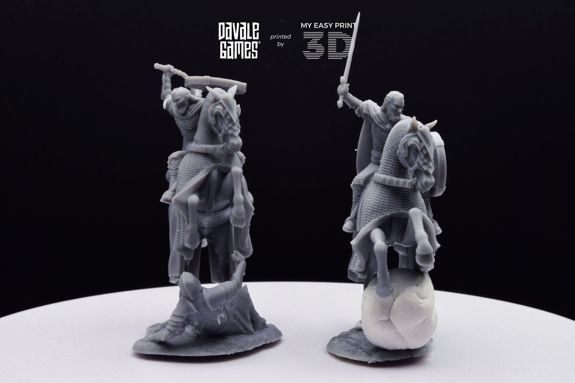 West Humans Hammer Sons Cavalry - Extra Poses - Mounted - Davale Games - 3D Printed with high quality resin for LOTR/D&D games