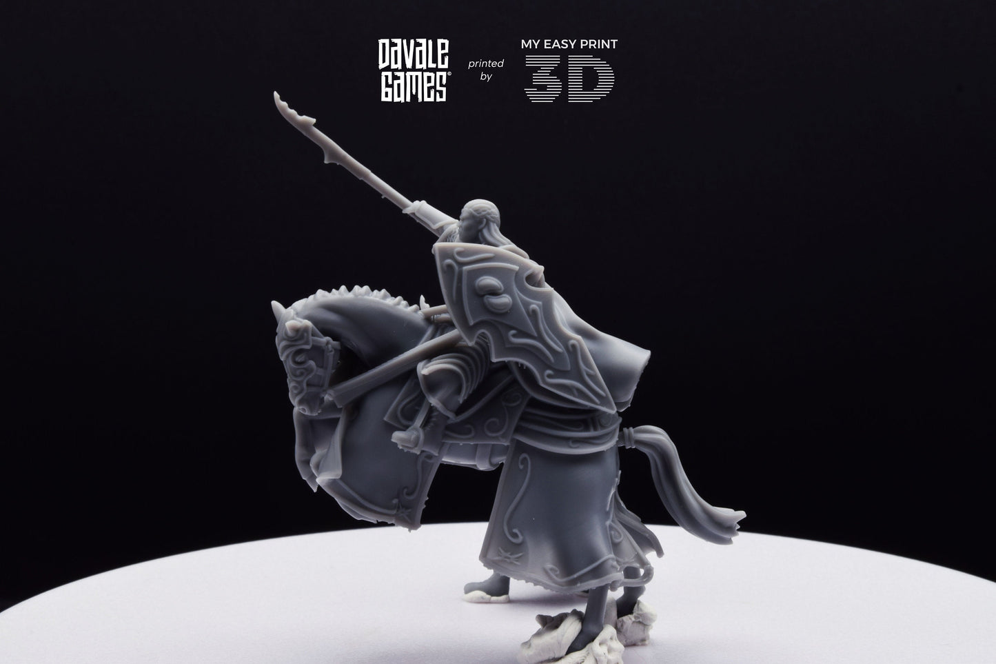 Bloody Elf King - Foot and Mounted - Davale Games - 3D Printed with high quality resin for LOTR/D&D games