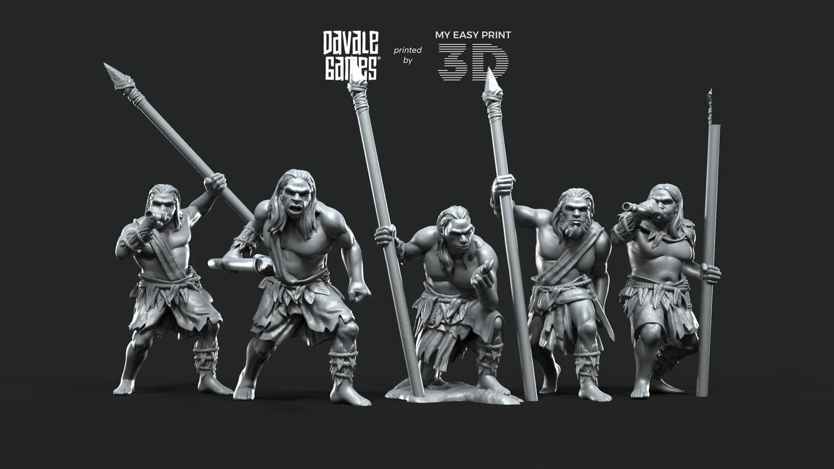 Forest Tribe - Free Forest - Davale Games - 3D Printed with high quality resin for LOTR/D&D games