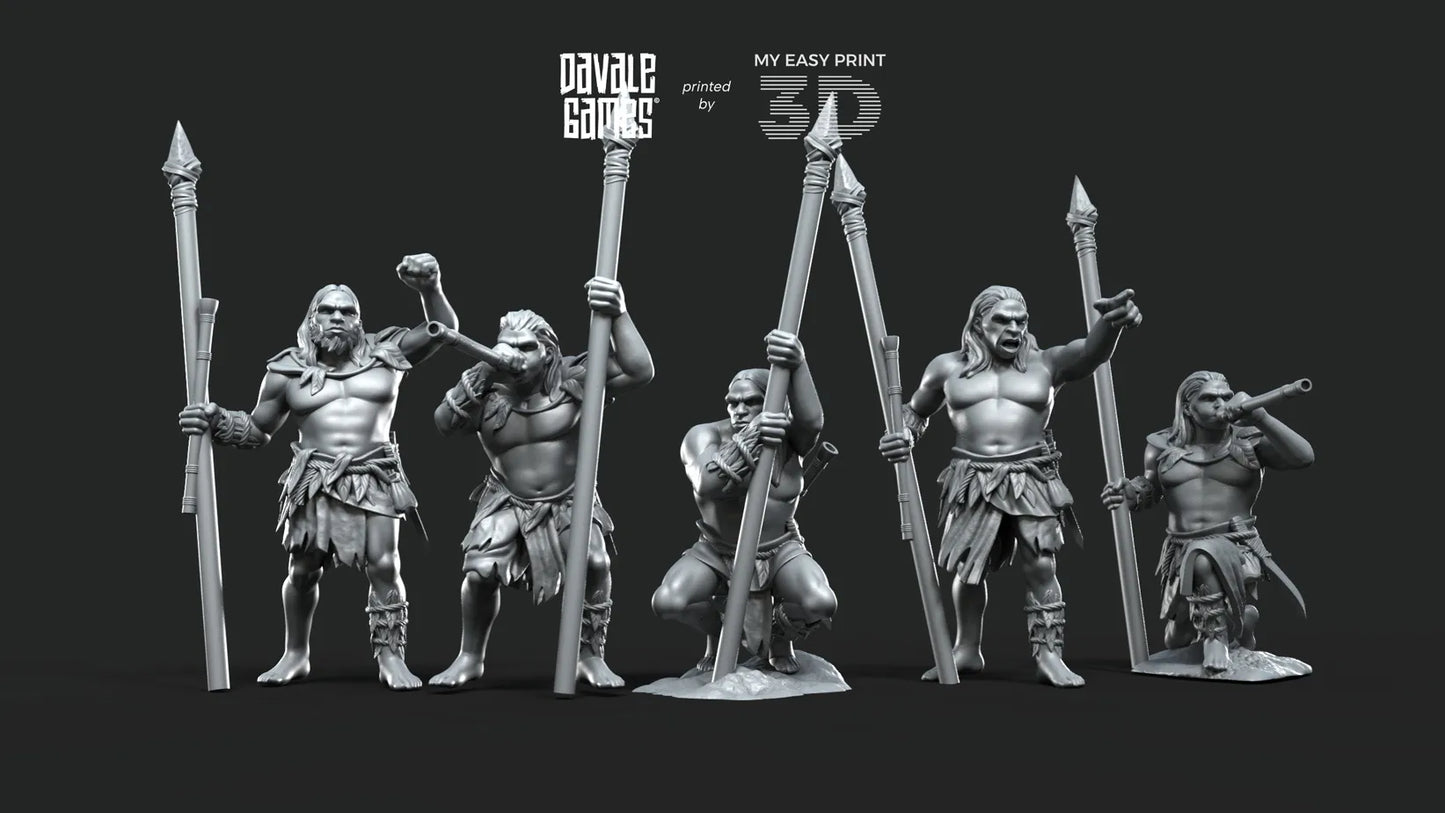 Forest Tribe - Free Forest - Davale Games - 3D Printed with high quality resin for LOTR/D&D games