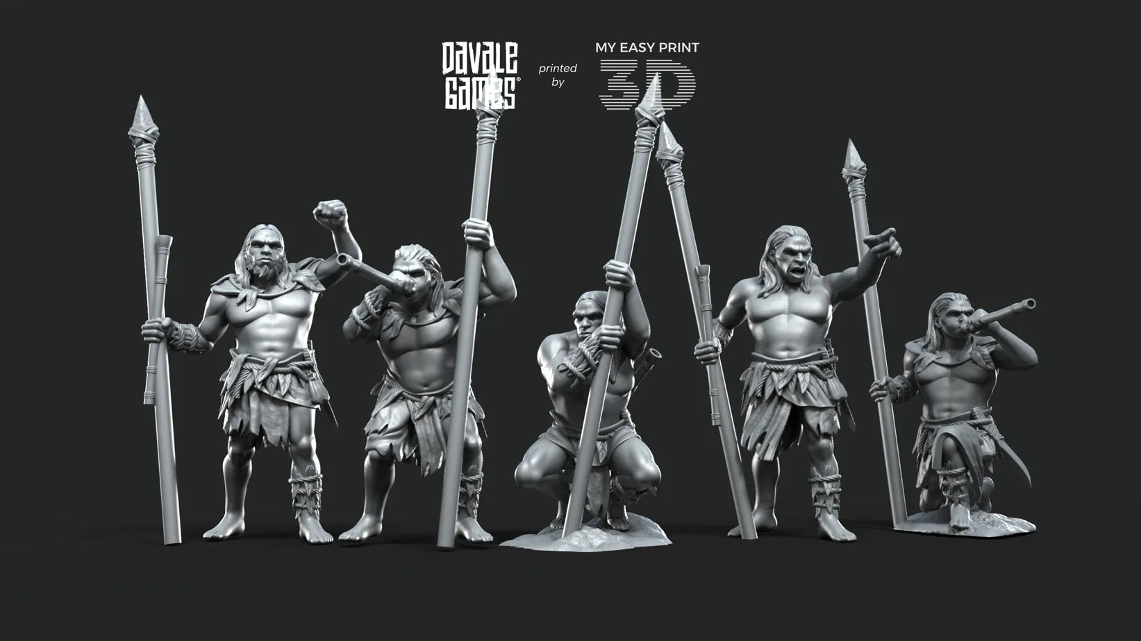 Forest Tribe - Free Forest - Davale Games - 3D Printed with high quality resin for LOTR/D&D games