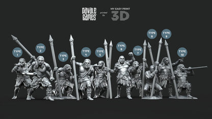 Forest Tribe - Free Forest - Davale Games - 3D Printed with high quality resin for LOTR/D&D games