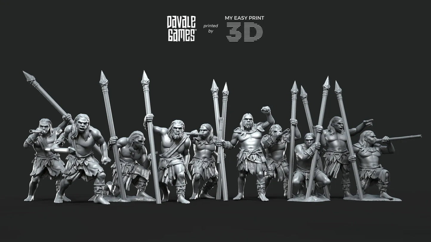 Forest Tribe - Free Forest - Davale Games - 3D Printed with high quality resin for LOTR/D&D games