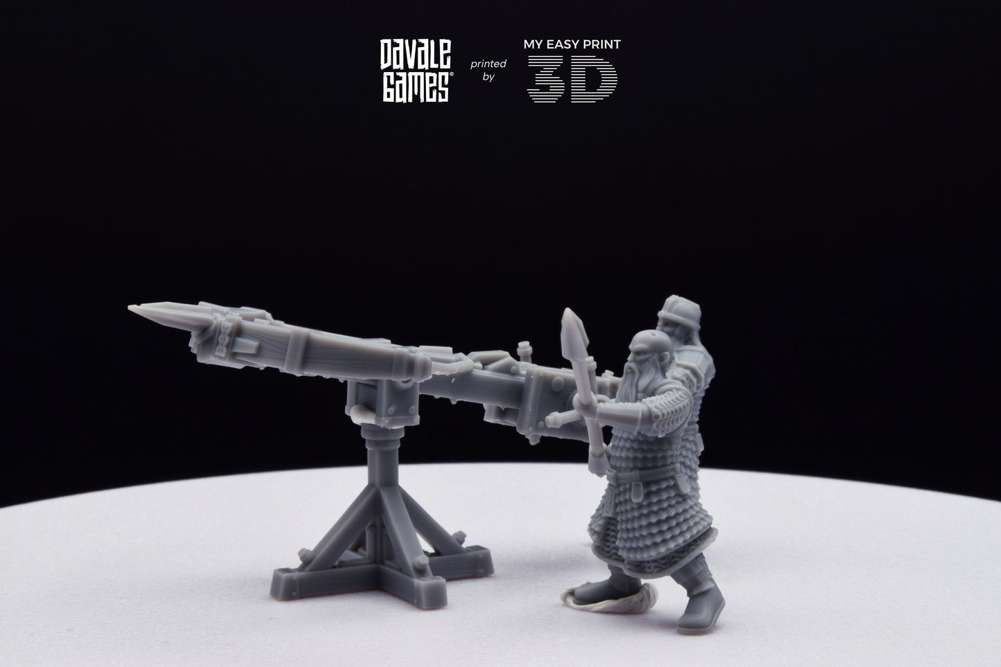 Dwarf Ballista - Davale Games - 3D Printed with high quality resin for LOTR/D&D games
