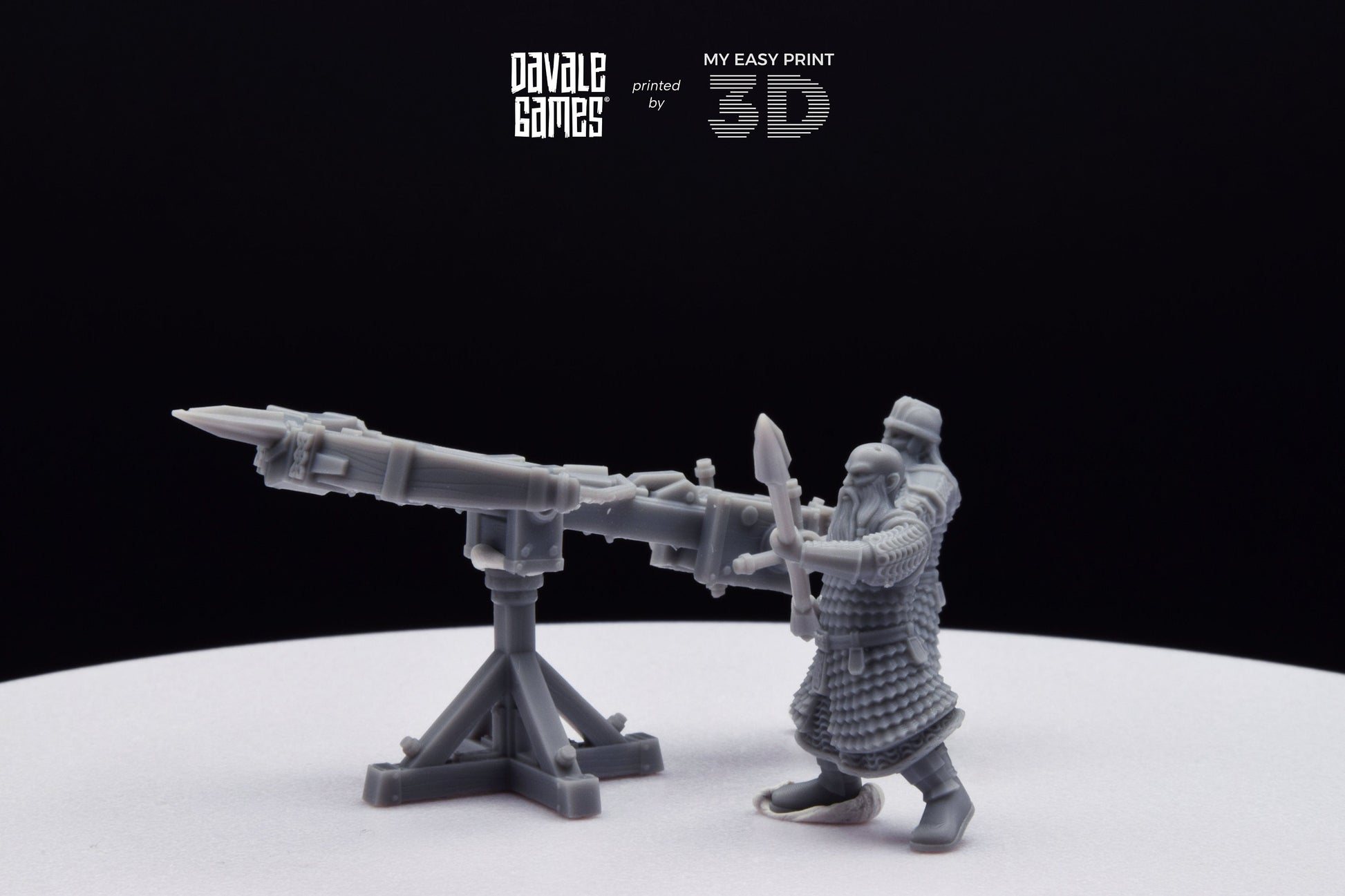 Dwarf Ballista - Davale Games - 3D Printed with high quality resin for LOTR/D&D games
