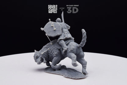 Death Warg Rider - Mounted - Davale Games - 3D Printed with high quality resin for LOTR/D&D games