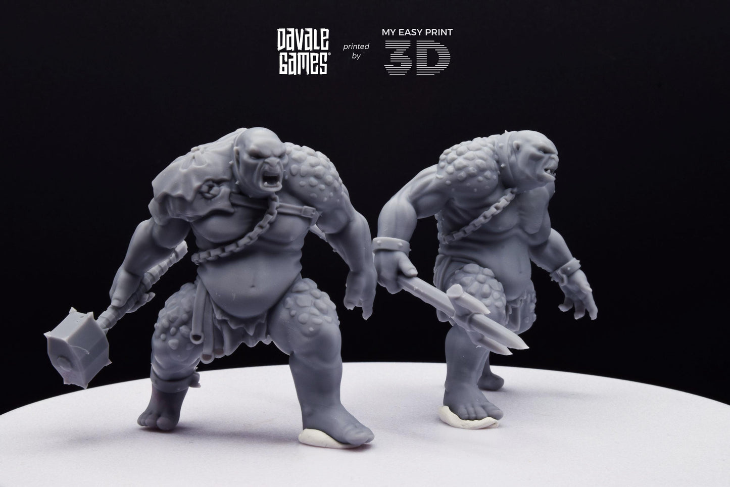 Troll of the Cave - Davale Games - 3D Printed with high quality resin for LOTR/D&D games
