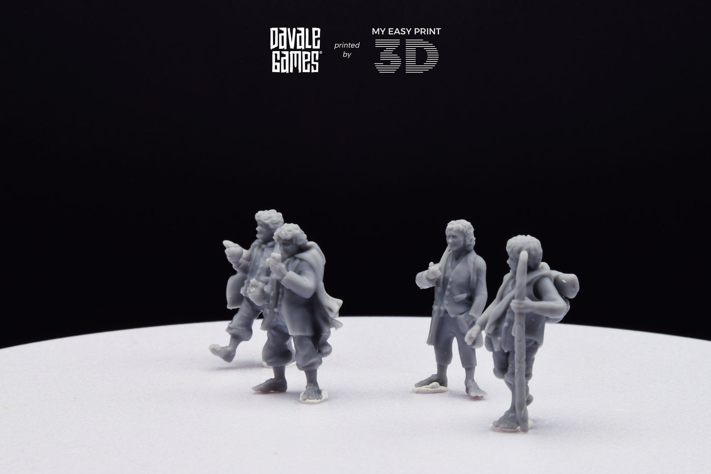 Halfmen Fellow - Davale Games - 3D Printed with high quality resin for LOTR/D&D games