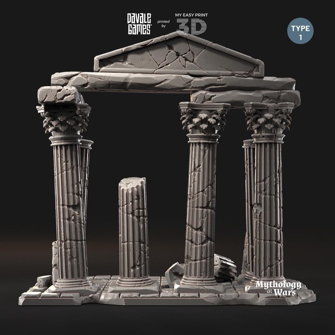 Greek Ruins - Scenery - Davale Games - Wargame / Mythological games - 3D Printed with high quality resin