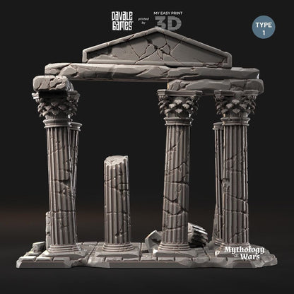 Greek Ruins - Scenery - Davale Games - Wargame / Mythological games - 3D Printed with high quality resin