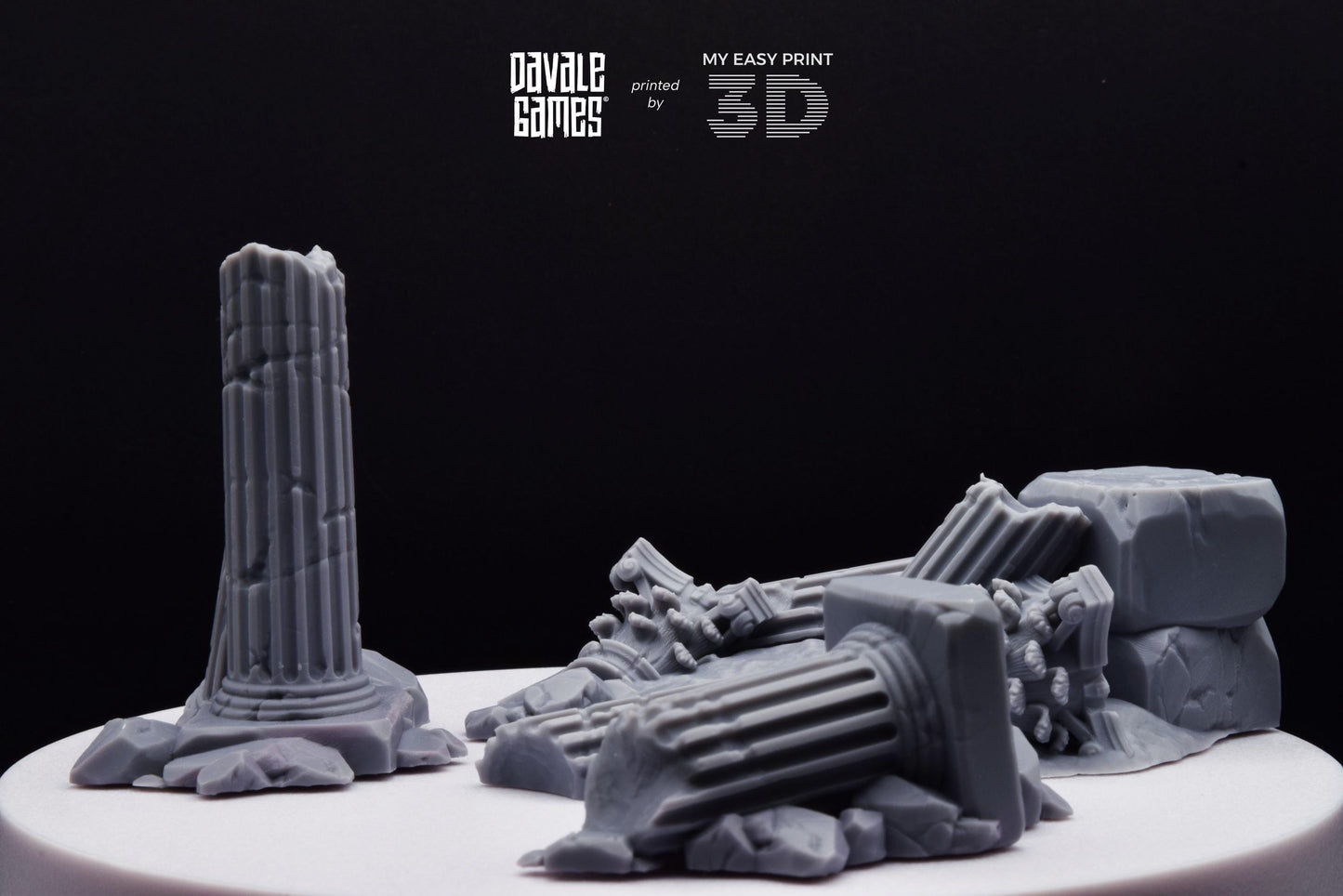 Variety of Greek Ruins - Scenery - Davale Games - Wargame / Mythological games - 3D Printed with high quality resin