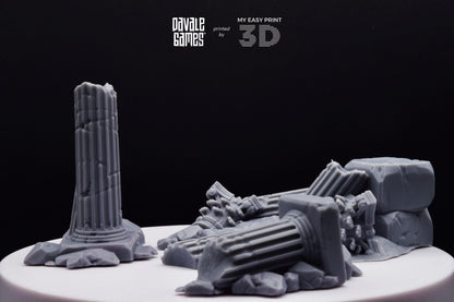 Variety of Greek Ruins - Scenery - Davale Games - Wargame / Mythological games - 3D Printed with high quality resin