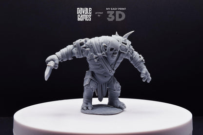 Anagar Troll Commander - Dead City - Davale Games - 3D Printed with high quality resin for LOTR/D&D games