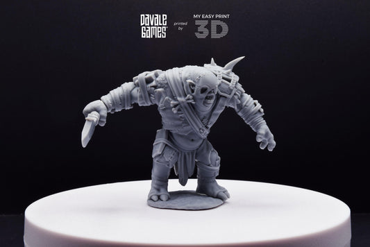 Anagar Troll Commander - Dead City - Davale Games - 3D Printed with high quality resin for LOTR/D&D games