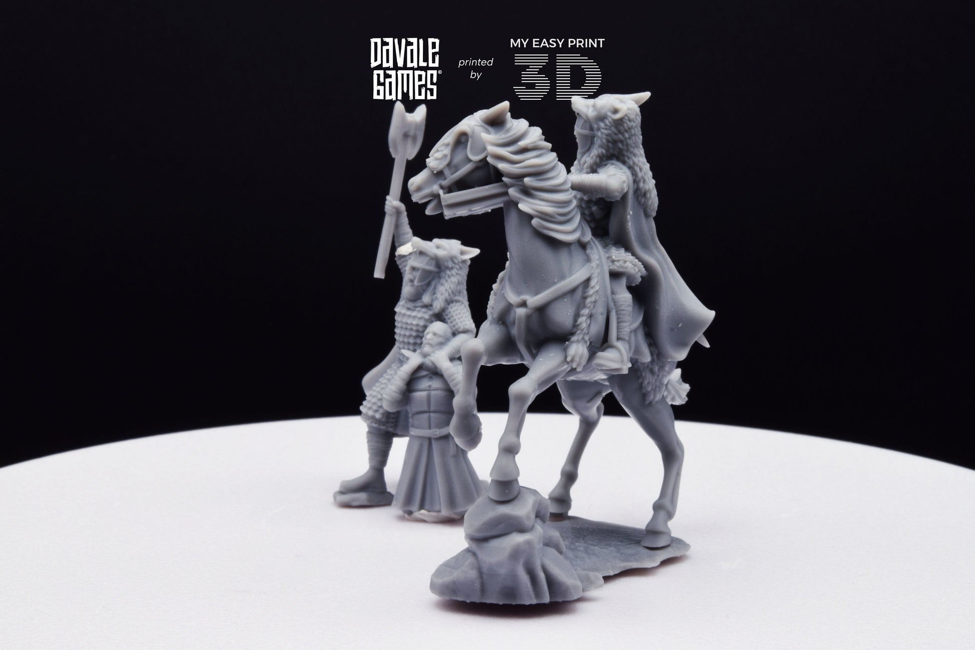 Lord Mountain The Wolf - Foot and Mounted - Davale Games - 3D Printed with high quality resin for LOTR/D&D games