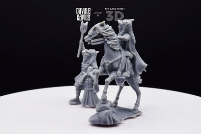 Lord Mountain The Wolf - Foot and Mounted - Davale Games - 3D Printed with high quality resin for LOTR/D&D games