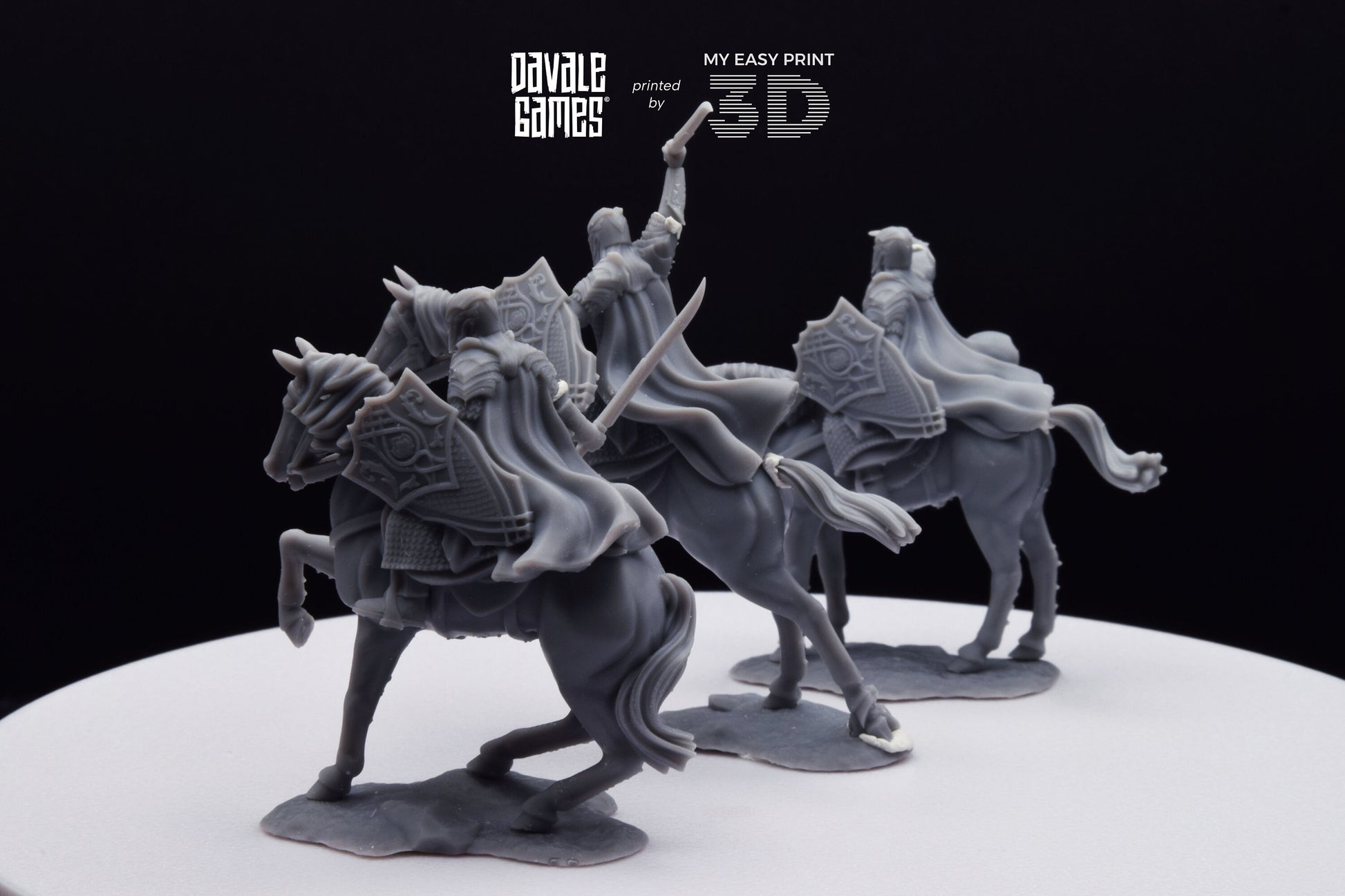 Armoured Wood Elf on Horse - Davale Games - 3D Printed with high quality resin for LOTR/D&D games