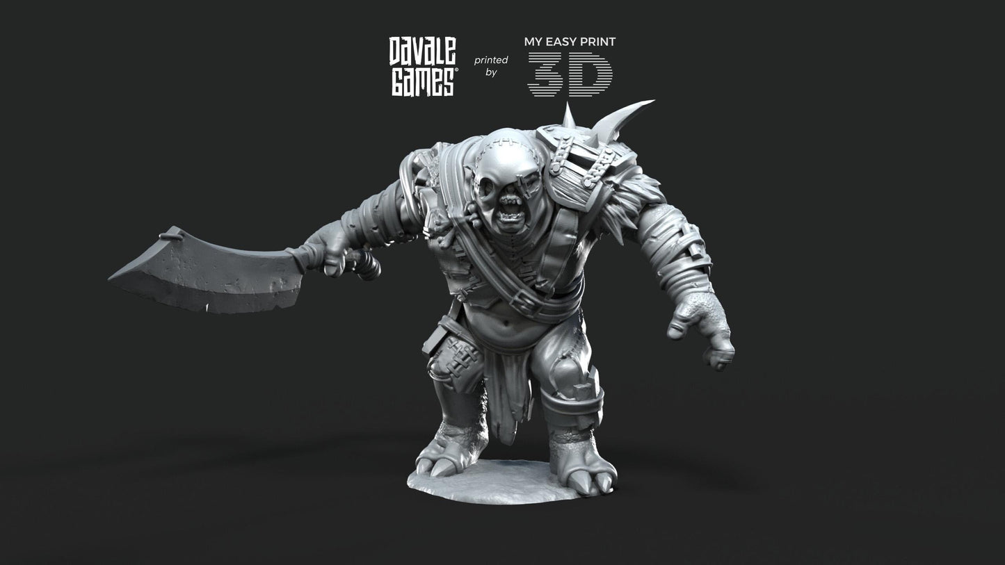 Anagar Troll Commander - Dead City - Davale Games - 3D Printed with high quality resin for LOTR/D&D games