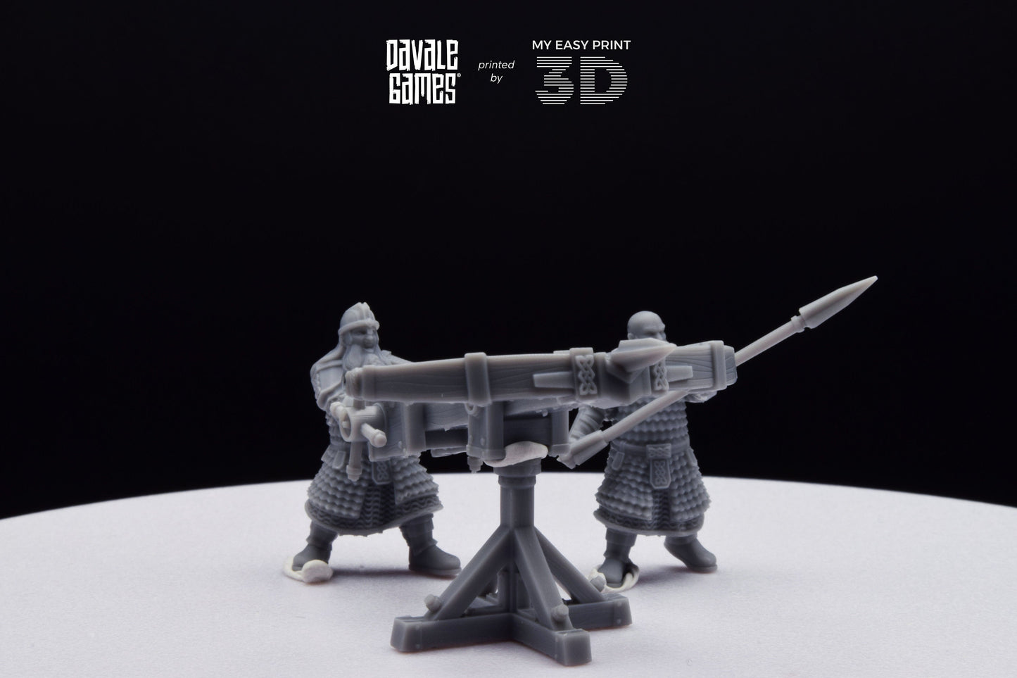 Dwarf Ballista - Davale Games - 3D Printed with high quality resin for LOTR/D&D games
