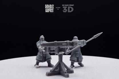 Dwarf Ballista - Davale Games - 3D Printed with high quality resin for LOTR/D&D games