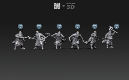 Metal Guard Dwarf - Davale Games - 3D Printed with high quality resin for LOTR/D&D games
