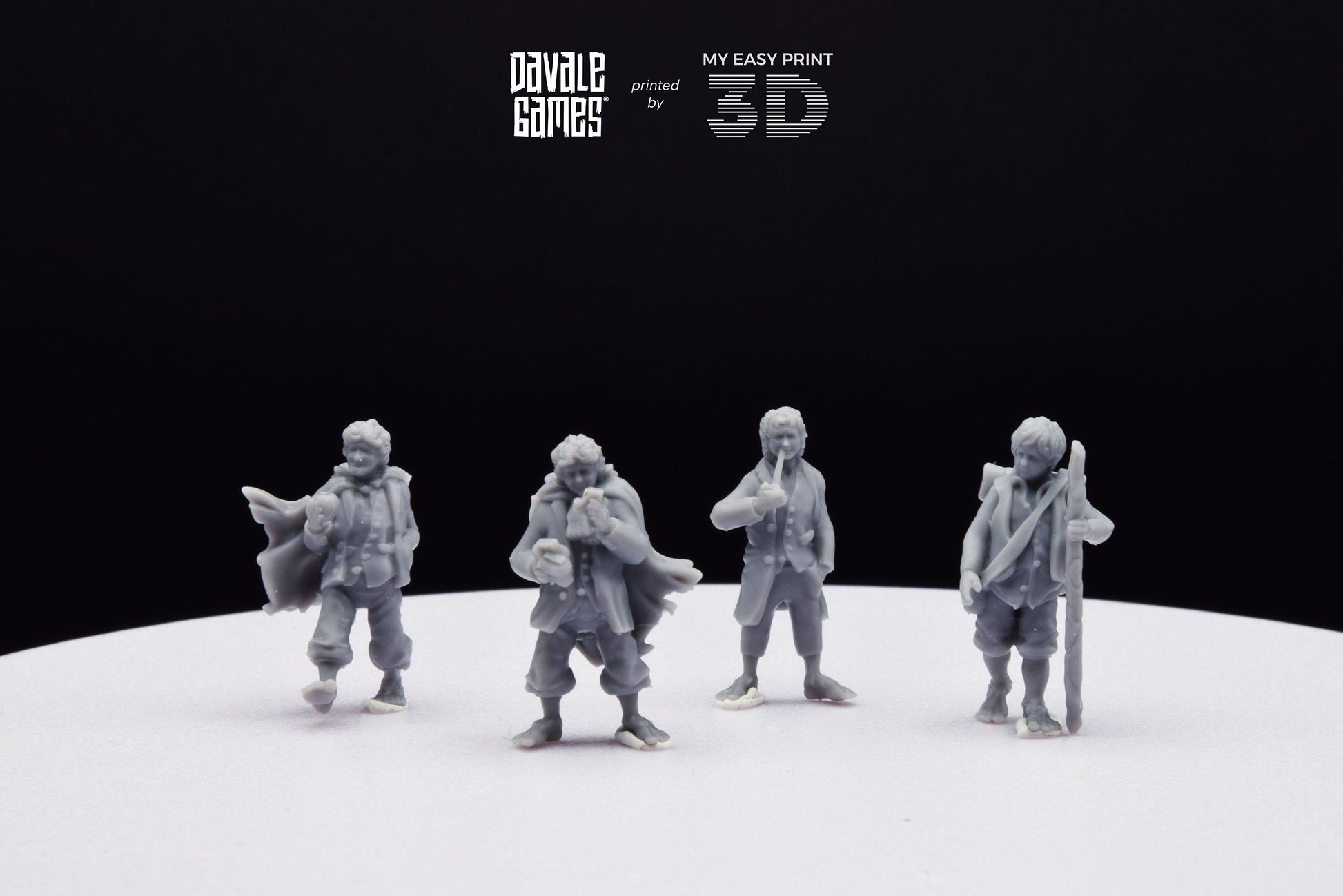 Halfmen Fellow - Davale Games - 3D Printed with high quality resin for LOTR/D&D games