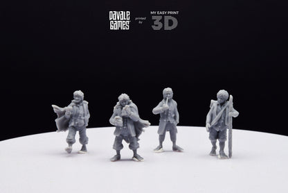 Halfmen Fellow - Davale Games - 3D Printed with high quality resin for LOTR/D&D games